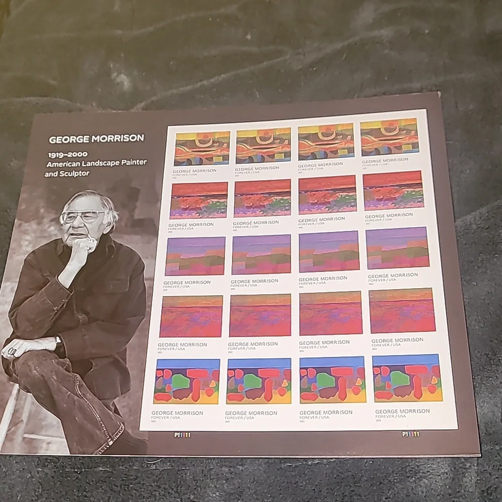 100 George Morrison Native American Artist USPS Forever Stamps Wedding Invites‎